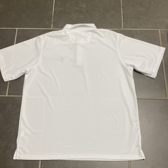 Antigua Men's White Polo Shirt with Longhorn logo. - Picture 5 of 6